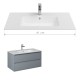 PRO Meuble salle de bain gris simple vasque 90 cm