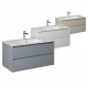 PRO Meuble salle de bain blanc simple vasque