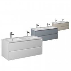 PRO Meuble salle de bain double vasque blanc 120 cm